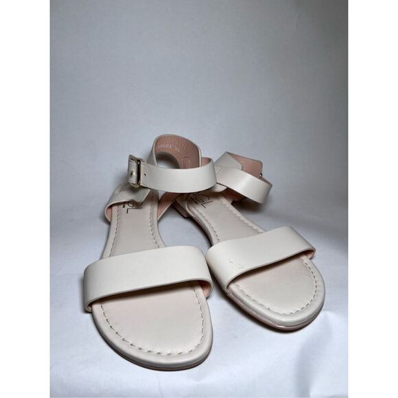 AGL Women's Light Beige Leather Gladiator Ankle Strap Sandals Size 39 - Picture 3 of 8